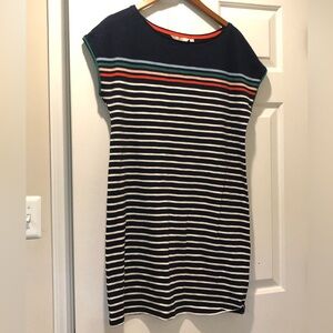 Boden navy blue striped dress, new with tags